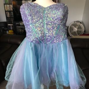 Strapless Sequin Dress